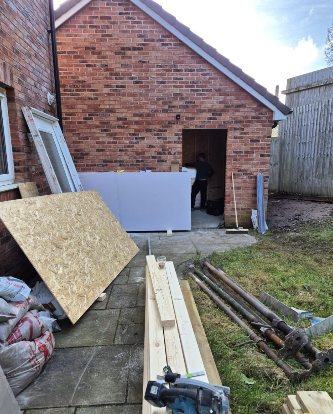 Before -- Outdoor space ready for garden room development
