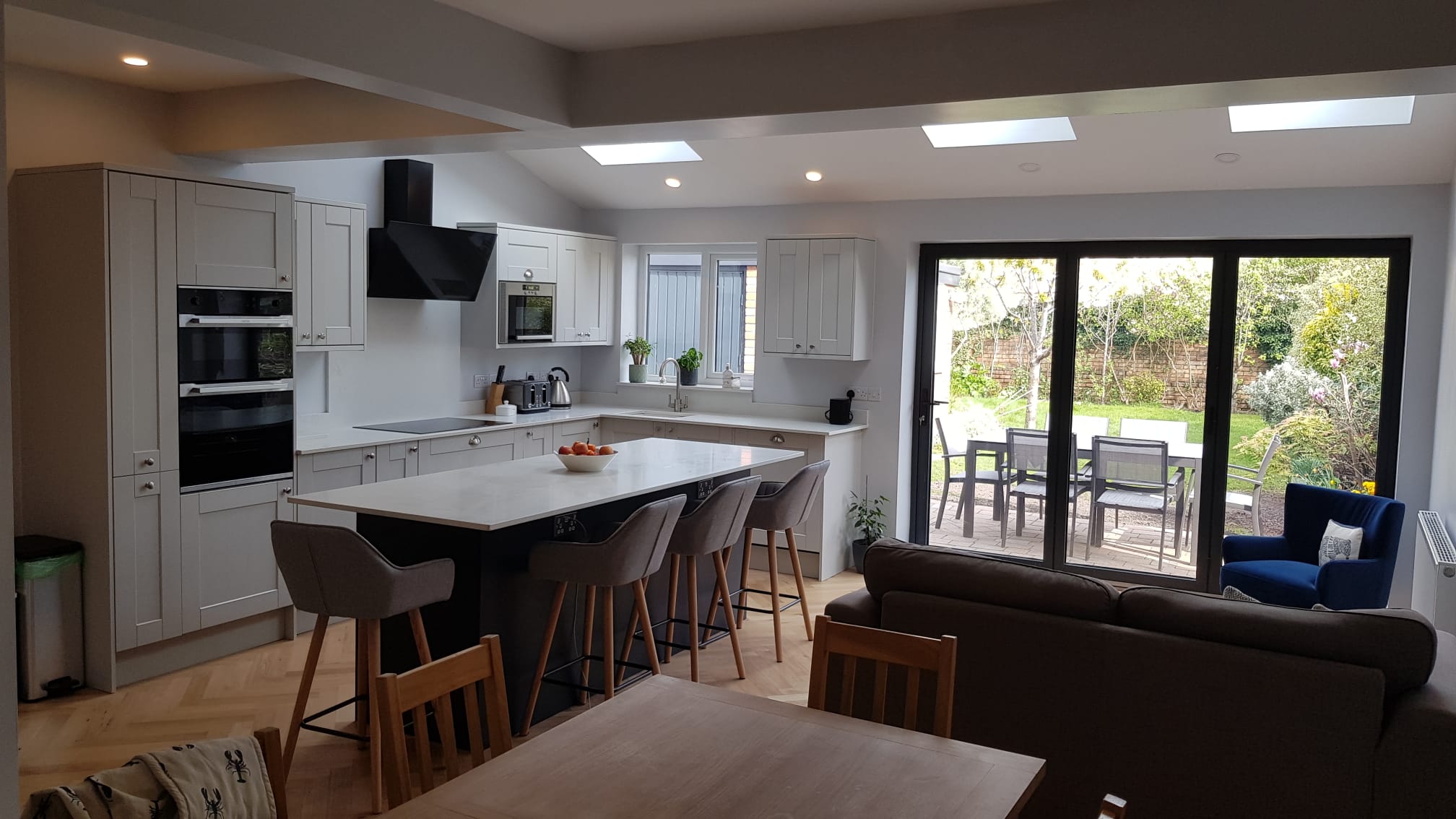 Kitchen worktop and cabinet installation project