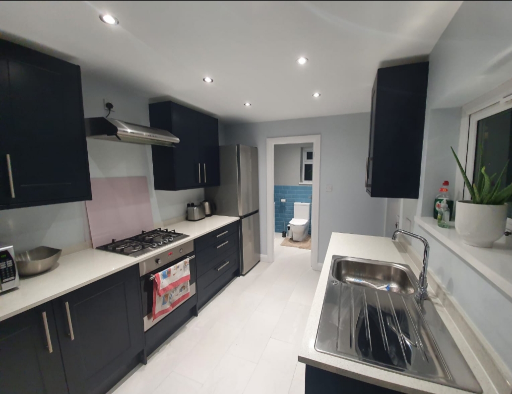 Full kitchen refurbishment with new units and flooring